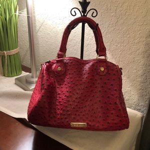 Steven madden red (false ostrich) purse